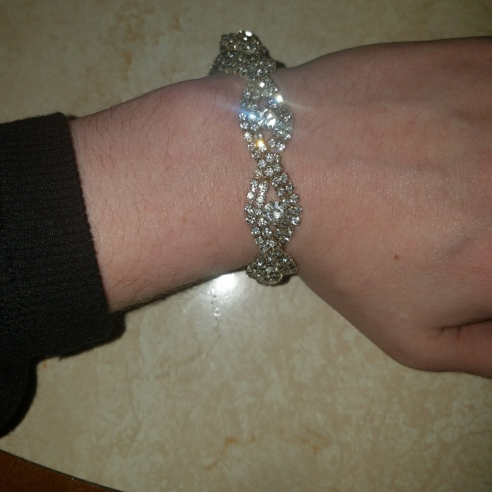 Sparkling CZ bracelet.